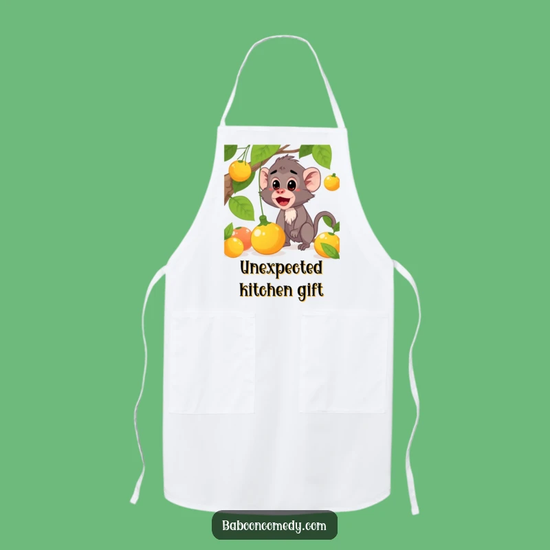 Funny Baboon Surprise Apron: Kitchen Reactions, Perfect Chef's Funny Gift!
