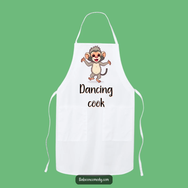 Funny Dancing Baboon Apron - Kitchen Grooves and Chef's Delight