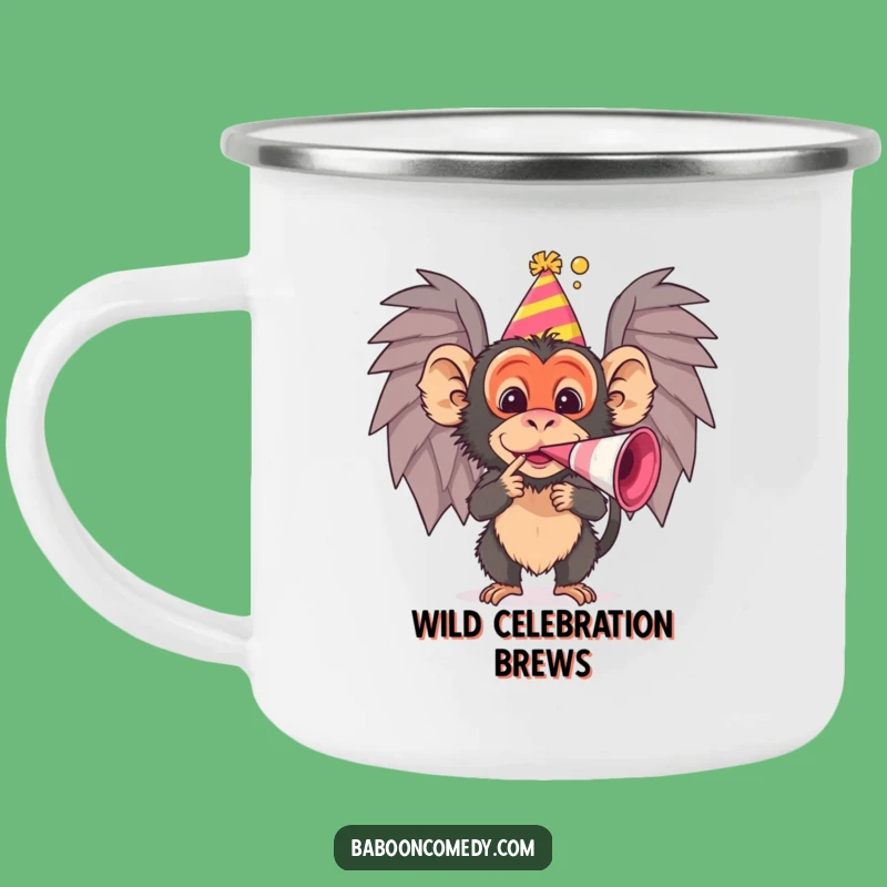 Funny Baboon Camping Mug: Adventure & Laughter, Your Ideal Funny Gift!