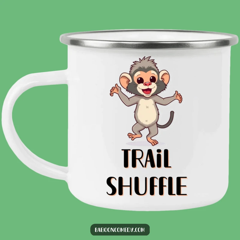 Funny Dancing Baboon Camping Mug - Campfire Beats and Hilarious Gift