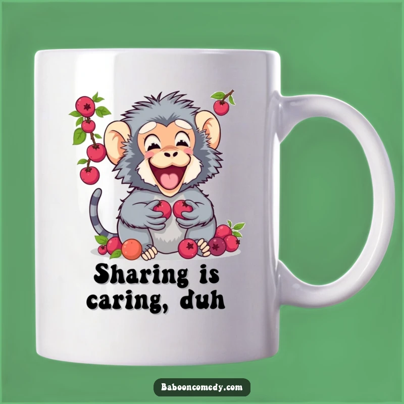 Funny Baboon Berry Sharing Mug: A Hilarious Gift for Friends Who Love Cute Animals