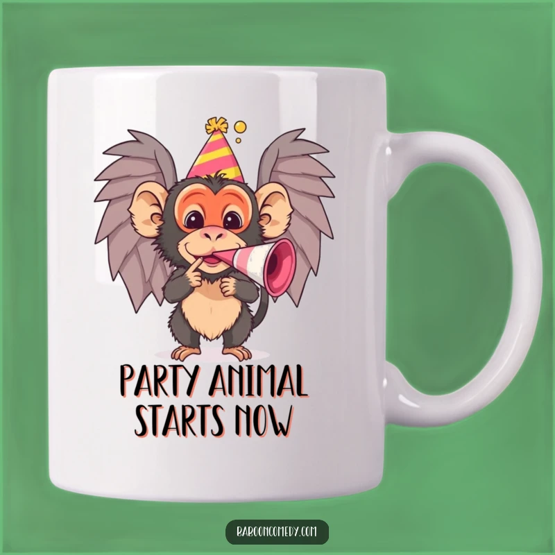 Funny Baboon Birthday Party Mug: The Perfect Funny Gift for a Cheerful Celebration!