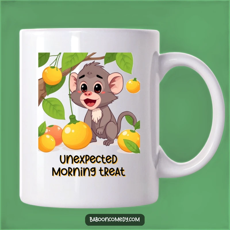 Funny Baboon Surprise Mug: Unexpected Fruit Fun, Perfect Reaction Funny Gift!