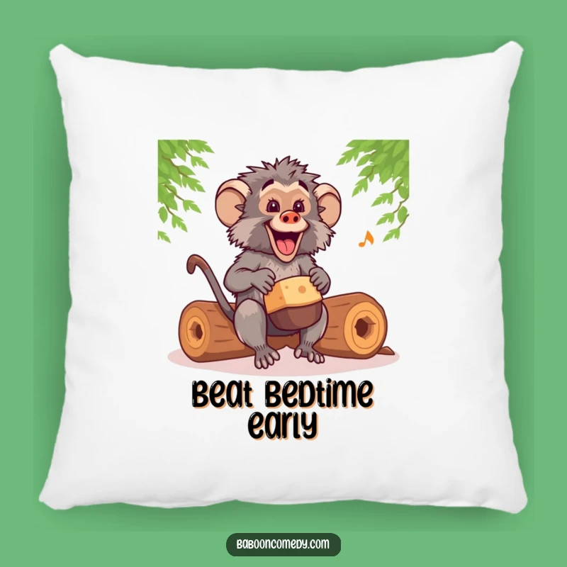 Funny Kawaii Baboon Drummer Pillow: Cozy Rhythm, Hilarious Comfort