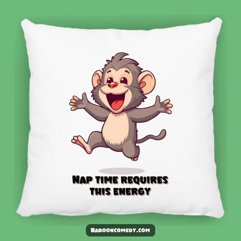 Funny Kawaii Baboon Leaping Pillow: Snuggle Up with Pure Delight