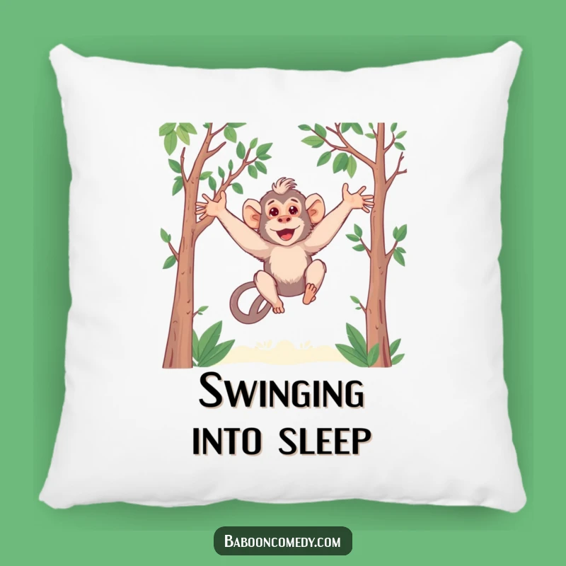 Funny Kawaii Baboon Pillow - Long Arms Swinging - Soft & Playful Primate Cushion