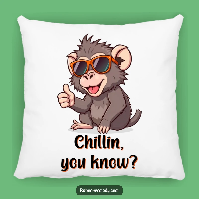 Funny Thumbs Up Baboon Pillow: Cozy Comfort, Cool Design, Perfect Funny Gift