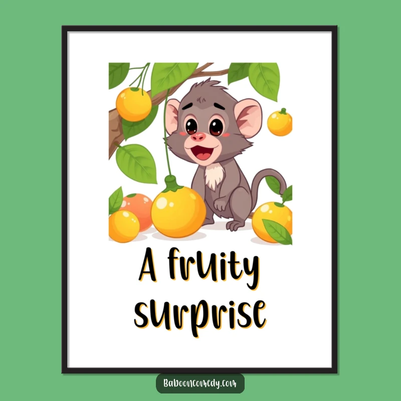 Funny Baboon Digital Art: Instant Surprise Decor, Perfect Shareable Funny Gift!