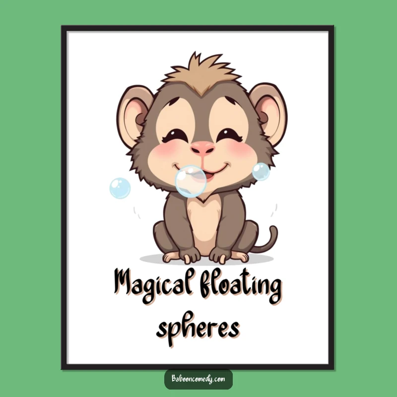 Funny Baboon Digital Art: Instant Whimsy Decor, Perfect Playful Funny Gift!