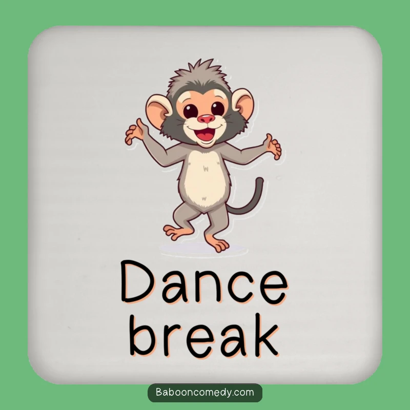 Funny Dancing Baboon Coasters - Protect Surfaces with Rhythmic Flair