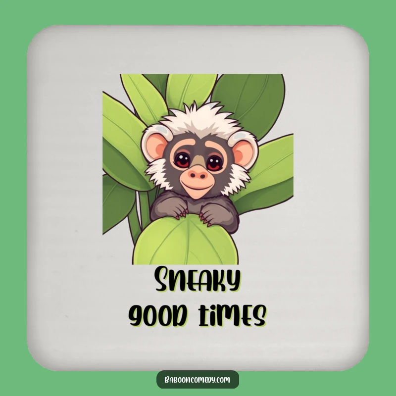 Funny Kawaii Baboon Plant Coaster - Hide and Protect!
