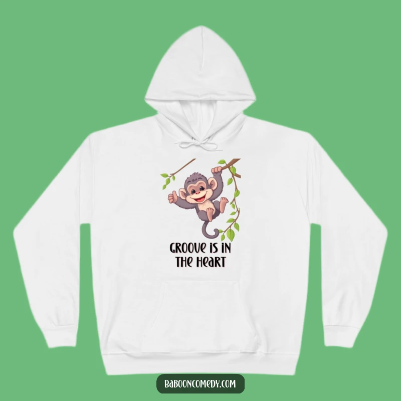 Funny Mischievous Baboon Hoodie - Cozy and Hilarious Primate Comfort Gift