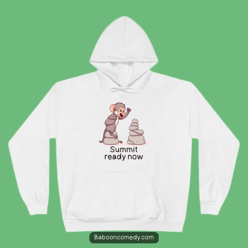 Funny Baboon Stone Tower Hoodie - Cozy Builder Baboon Apparel, Cool Funny Gift