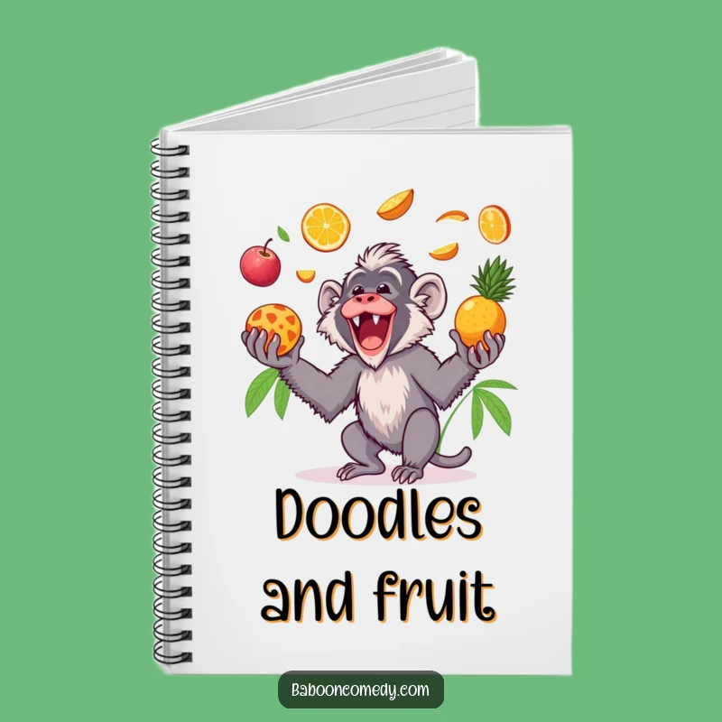 Funny Kawaii Baboon Fruit Notebook: Jot Down Ideas with Tropical Joy
