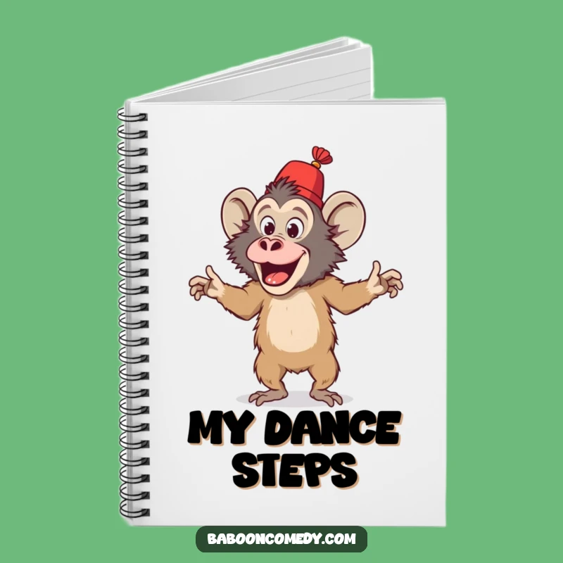 Funny Baboon Dancing Fez Notebook - Primate Party Journal/Diary