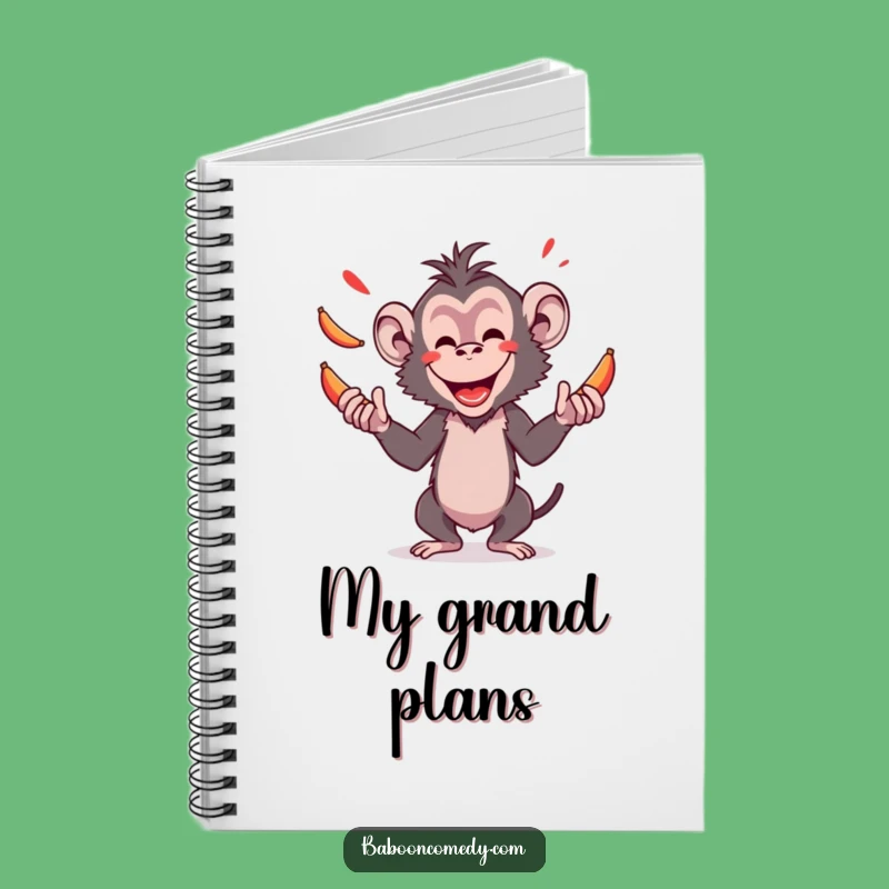 Funny Baboon Juggling Bananas Notebook - Primate Acrobat Journal/Diary