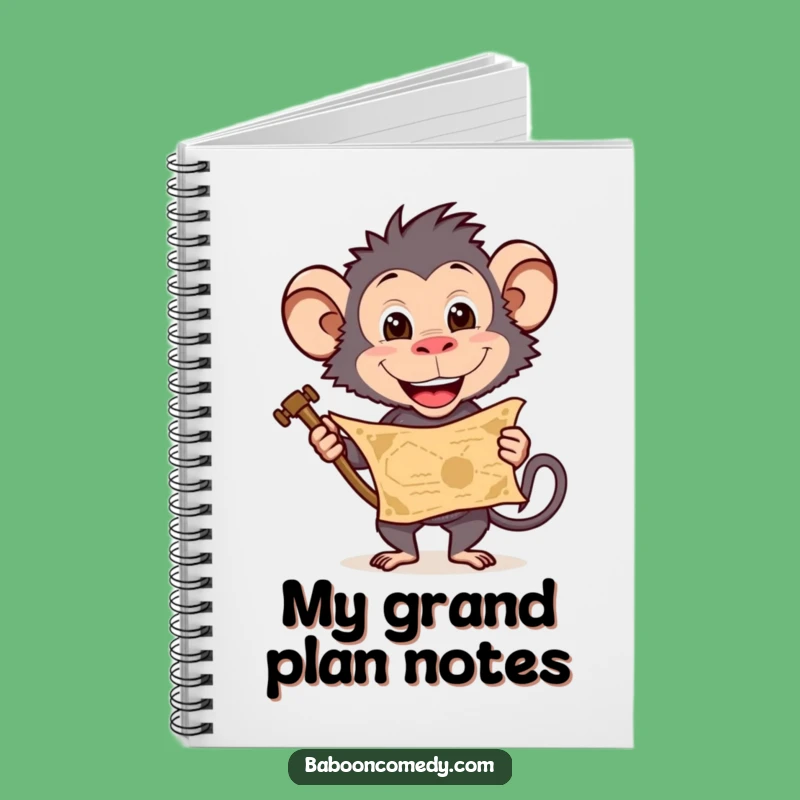 Funny Baboon Treasure Map Notebook: Plan Your Adventures, Perfect Funny Gift!
