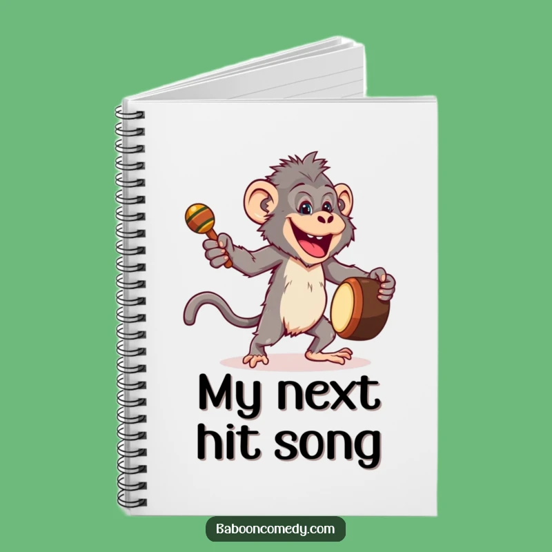 Funny Joyful Baboon Notebook - Primate Beats for Your Ideas