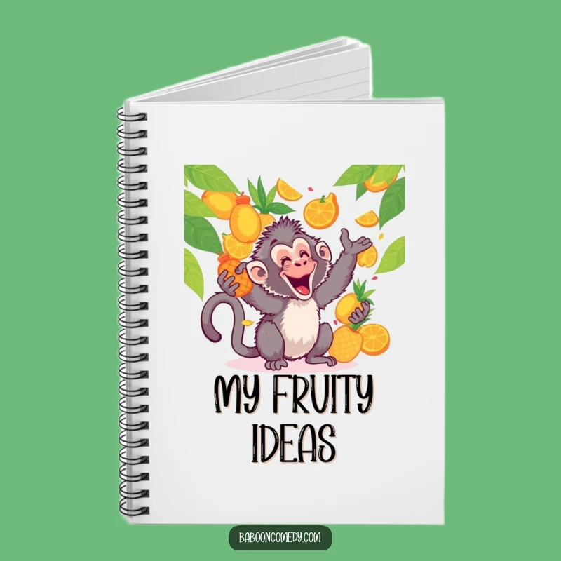 Funny Kawaii Baboon Fruit Toss Notebook: Fruity Ideas, Hilarious Journal