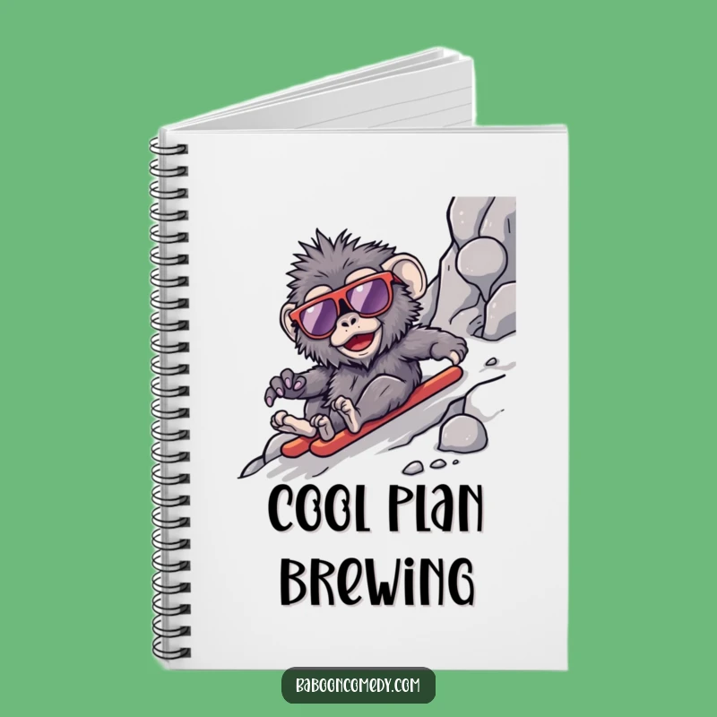 Funny Kawaii Baboon Slope Notebook - Cool Journal for Ideas