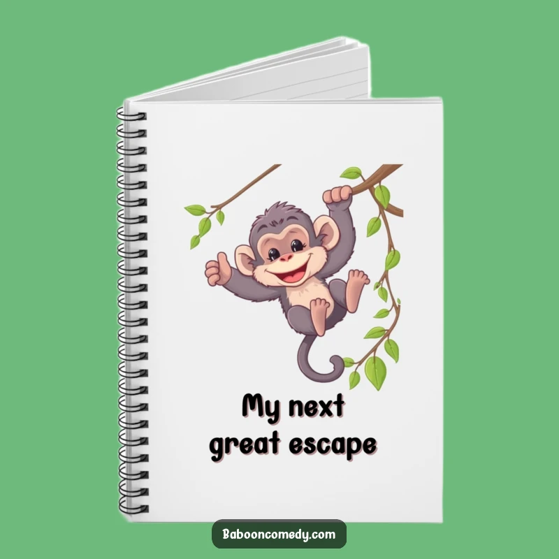 Funny Mischievous Baboon Notebook - Primate Fun for Your Notes