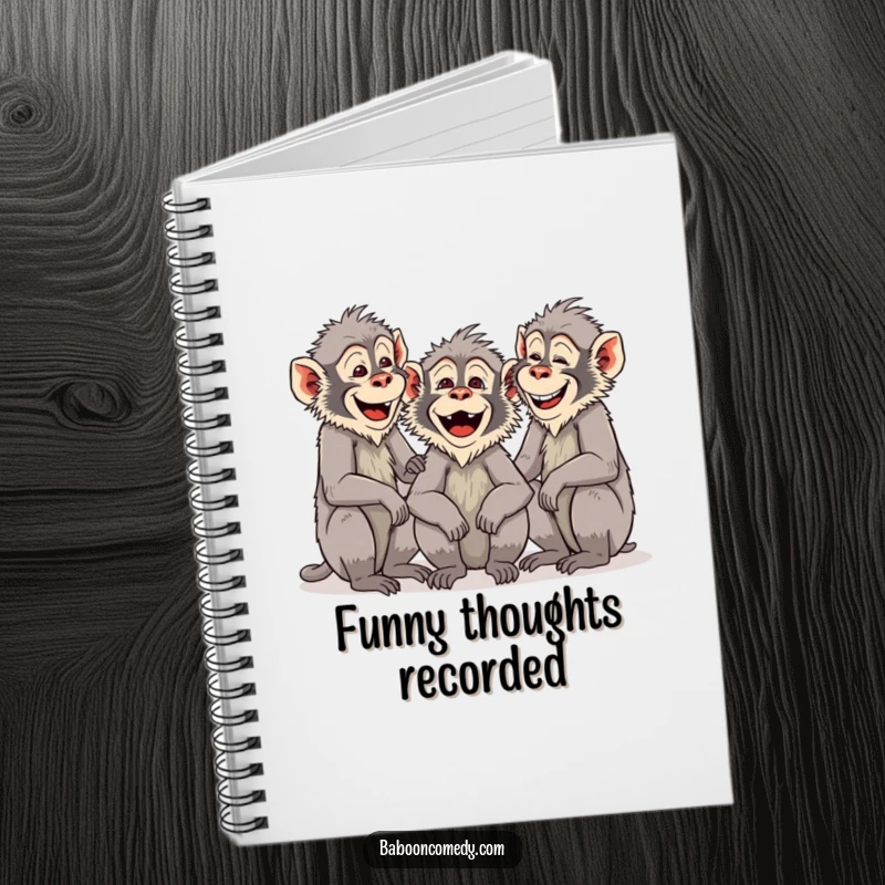Funny Baboon Gossip Notebook: A group of baboons are chattering and laughing. Ideal for note-taking with a humorous and social touch.