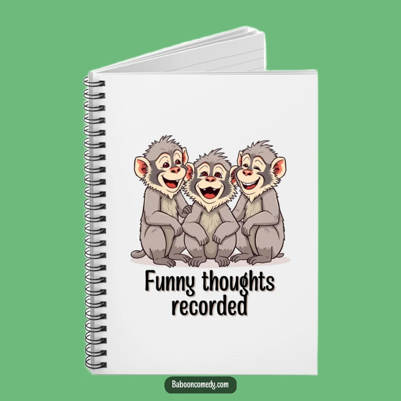 Funny Baboon Gossip Notebook - Group Chattering & Laughing - Hilarious Journal for Notes