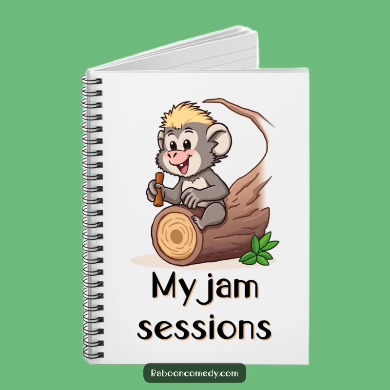 Funny Baboon Drummer Notebook: Jot Down Musical Ideas, Perfect Funny Gift!