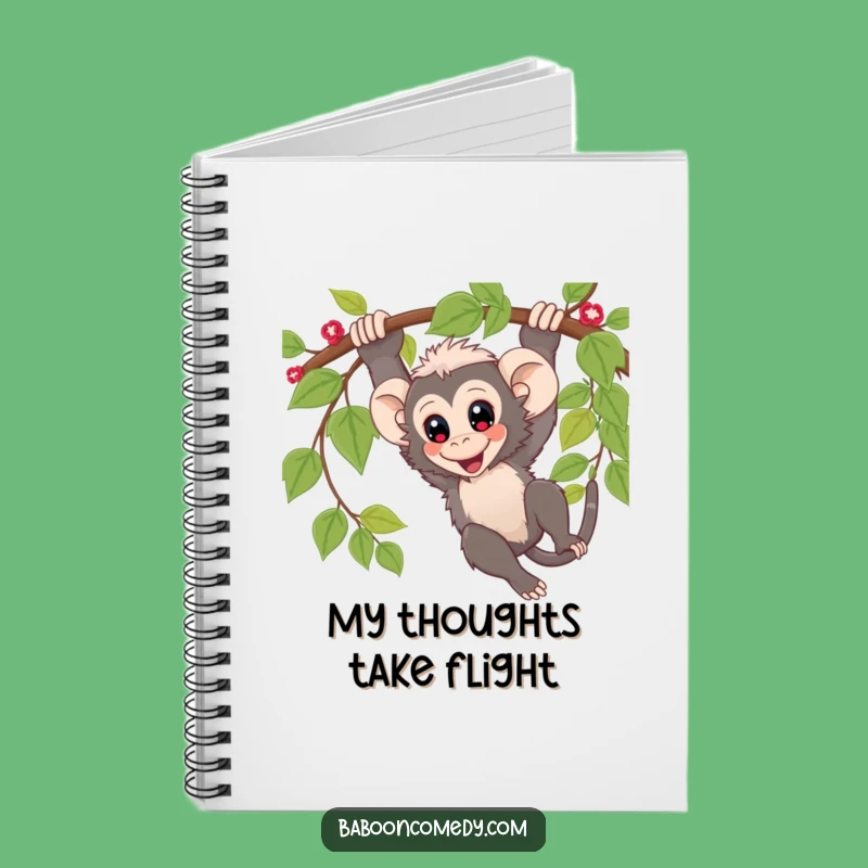 Funny Kawaii Baboon Vine Swing Notebook: Jot Down Wild Ideas!