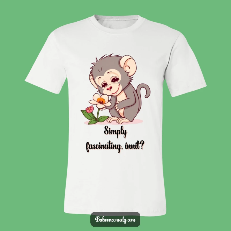 Funny Baboon Flower T-Shirt: Curious Explorer, Pure Delight, Perfect Funny Gift