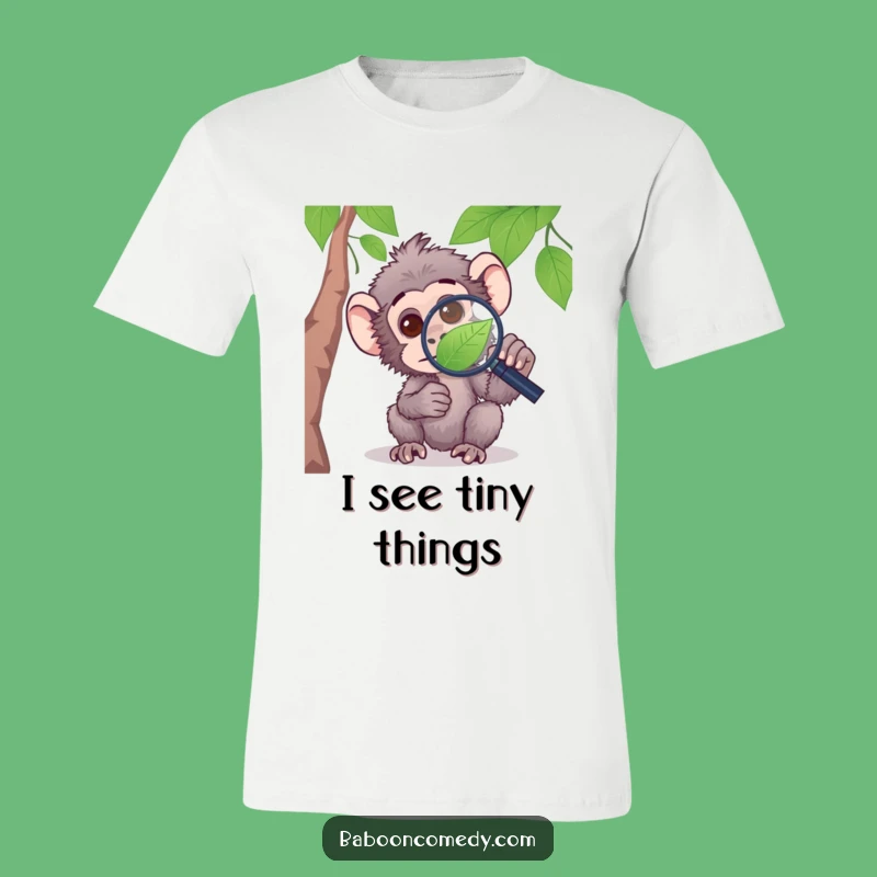 Funny Curious Baboon T-Shirt - Explore Life with Primate Wit
