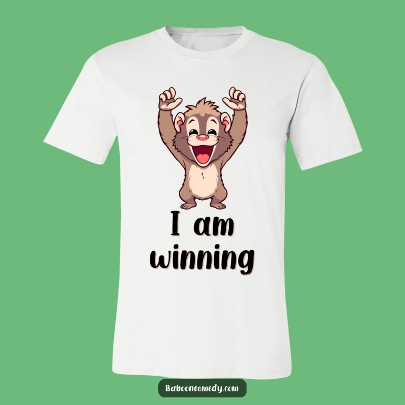 Funny Cheering Baboon T-Shirt - Victory Fan Apparel and Hilarious Gift