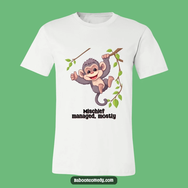 Funny Mischievous Baboon T-Shirt - Unleash Your Inner Primate with Humor