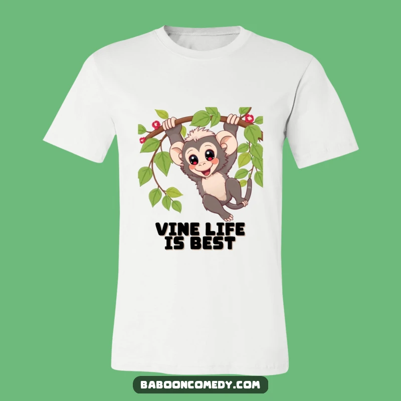 Funny Kawaii Baboon Vine Swing T-Shirt: Unleash Your Playfulness!