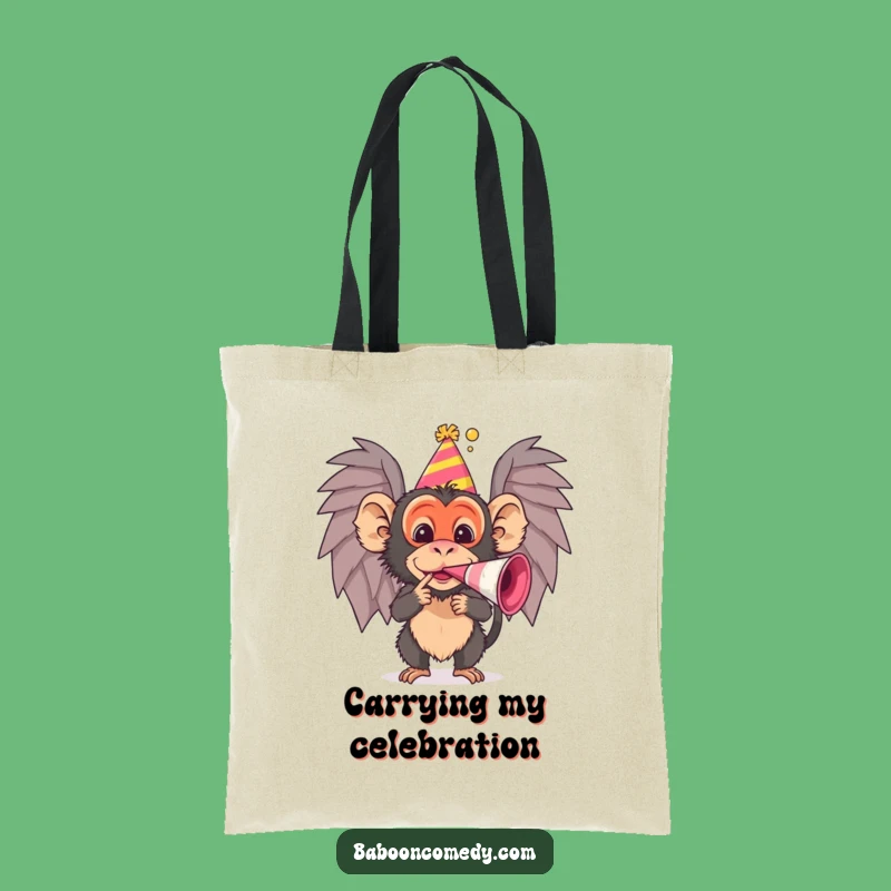 Funny Baboon Tote Bag: Stylish & Humorous Party Accessory, Great Funny Gift!