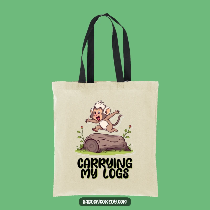 Funny Baboon Jumping Tote Bag: Your Humorous Carry-All for Adventures