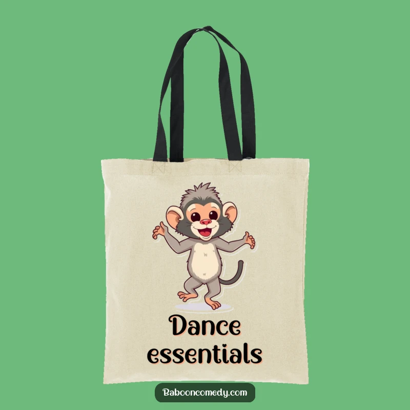Funny Dancing Baboon Tote Bag - Carry Your Rhythm in Style!