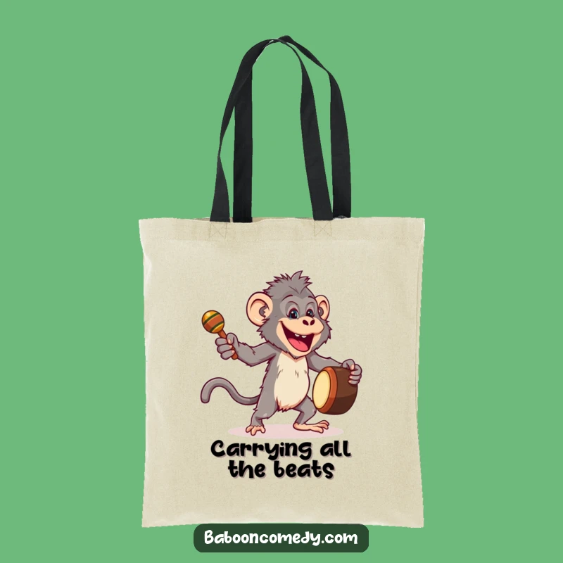 Funny Joyful Baboon Tote Bag - Carry the Party Vibes