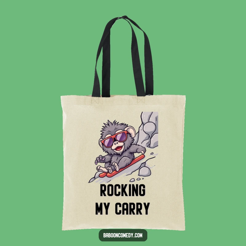 Funny Kawaii Baboon Sunglasses Tote Bag - Stylish & Humorous Accessory