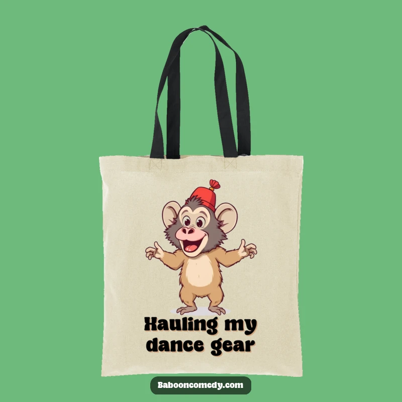 Funny Baboon Dancing Fez Tote Bag - Stylish Primate Party Accessory