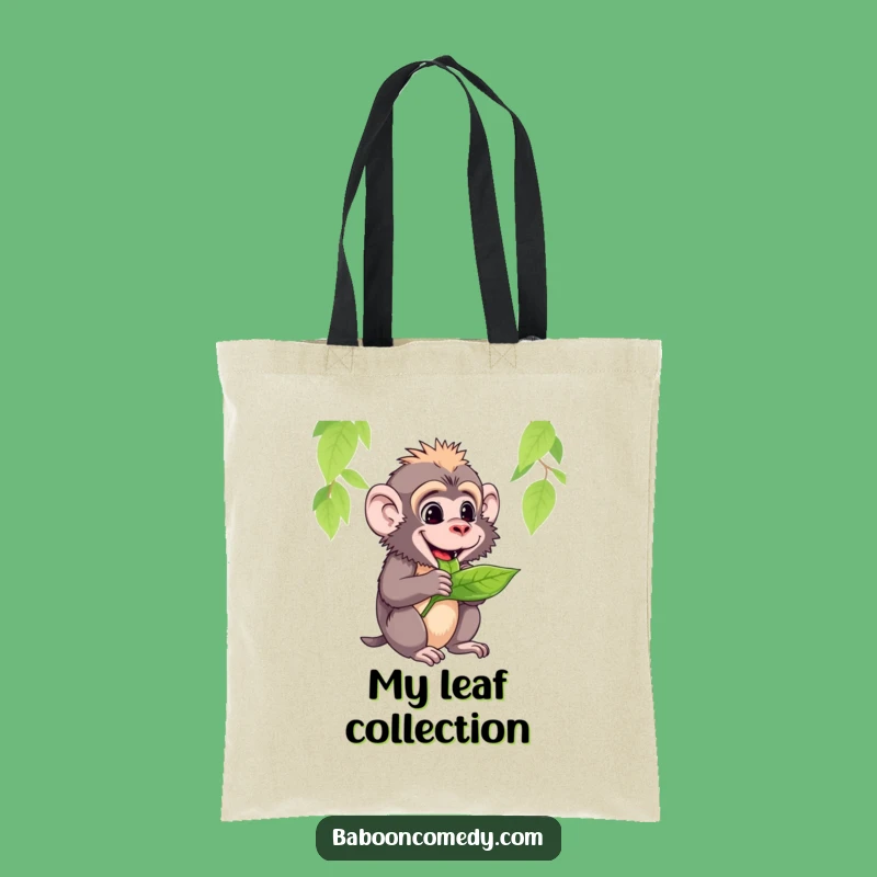 Funny Baboon Leaf Tote Bag: Your Humorous Carry-All for Good Vibes