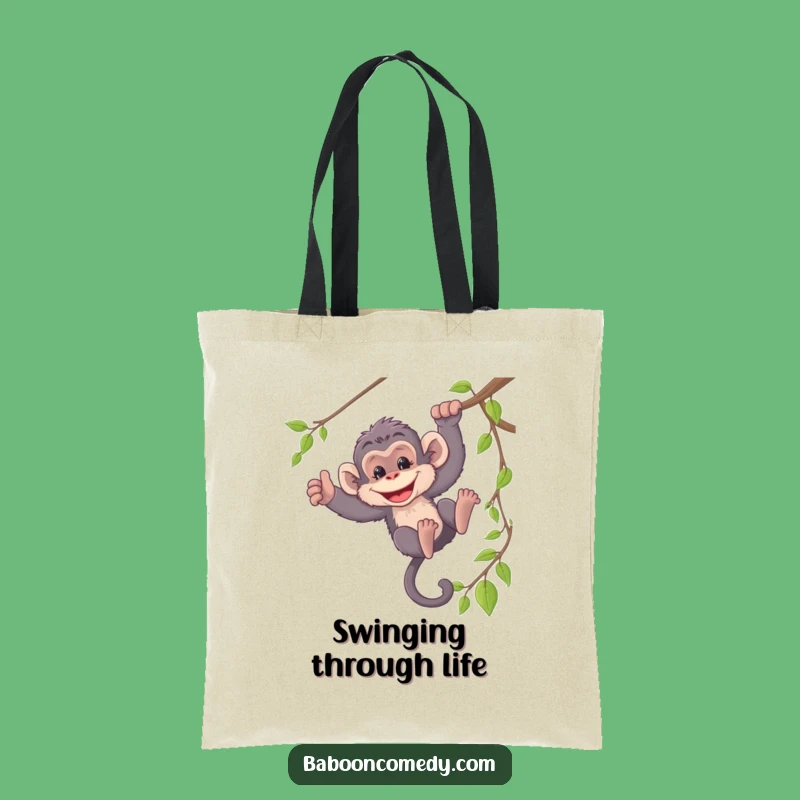 Funny Mischievous Baboon Tote Bag - Carry Your Laughs in Style